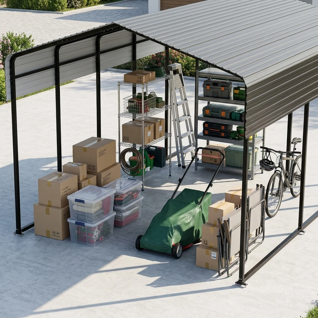 DIY Metal Carport Kits - for Cars, Rvs, Boats,Tractors,Vehicles